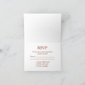 Oranje gele zonnebloem RSVP trouwkaarten (Binnen)