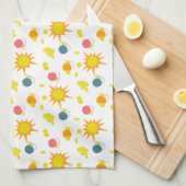 Oranje Gele Zonneroze Blauwgroen Pitchers Theedoek (Quarter Fold)