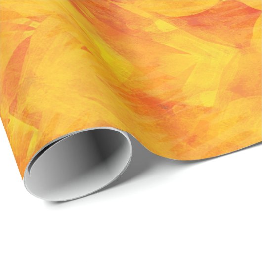 Oranje gele zonneschermen  cadeaupapier (Rol Hoek)