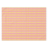 Oranje Gele Zonnezonen op Roze Stripes Tafelkleed (Voorkant (Horizontaal))