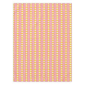 Oranje Gele Zonnezonen op Roze Stripes Tafelkleed (Voorkant)