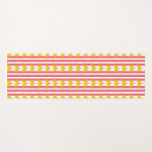 Oranje Gele Zonnezonen op Roze Stripes Yogamat (Achterkant (horizontaal))
