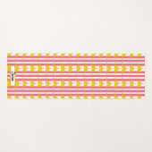 Oranje Gele Zonnezonen op Roze Stripes Yogamat (Voorkant (horizontaal))