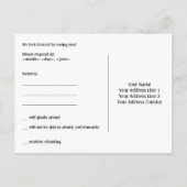 Oranje-gelige mist-achtige patroon RSVP-kaart Uitnodiging Briefkaart (Achterkant)