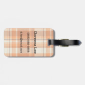 Oranje gelooid bagagelabel (Achterkant horizontaal)