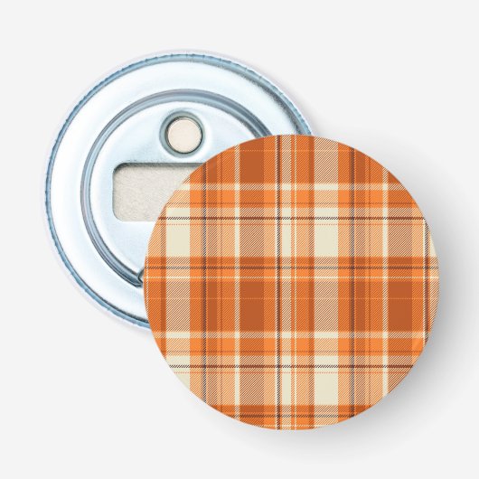 Oranje gelooid button flesopener (Voorkant)