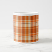 Oranje gelooid grote koffiekop (Voorkant)