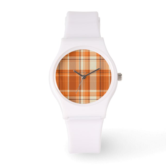 Oranje gelooid horloge (Voorkant)