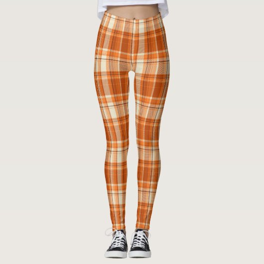 Oranje gelooid leggings (Voorkant)