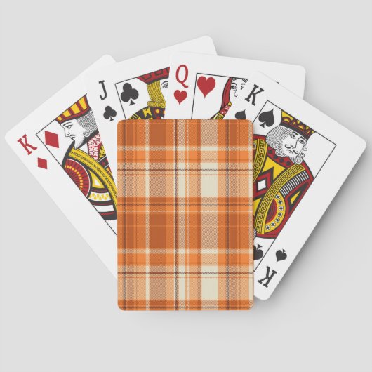 Oranje gelooid pokerkaarten (Achterkant)