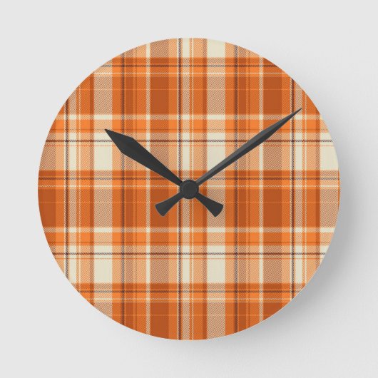 Oranje gelooid ronde klok (Voorkant)