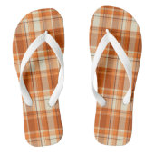 Oranje gelooid teenslippers (Voetbed)