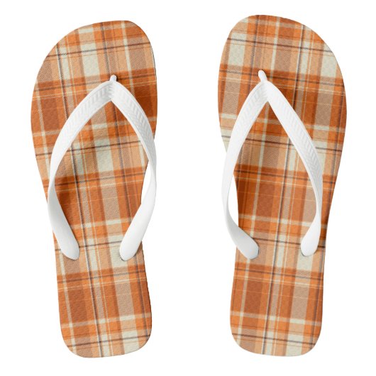Oranje gelooid teenslippers (Voetbed)