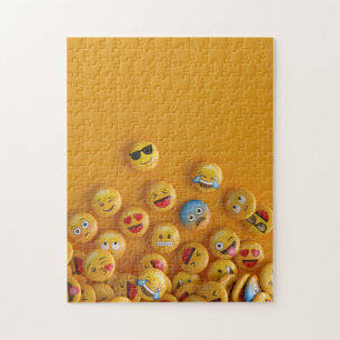 Oranje gelukzaligheid Emoji-Collectie Legpuzzel
