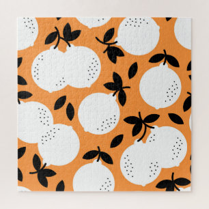 Oranje gelukzaligheid: prachtig fruitpatroon legpuzzel