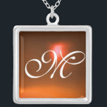 Oranje Gem-monogram Zilver Vergulden Ketting<br><div class="desc">Elegant en uniek ontwerp met edelsteen. Zeer nauwkeurige modellering en rendering van verpleegkundigen in 3D Studio Max door Bulgan Lumini.Part uit de serie Hyper Talismans.</div>