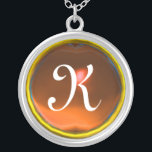 Oranje Gem-monogram Zilver Vergulden Ketting<br><div class="desc">Elegant en uniek ontwerp met edelsteen. Zeer nauwkeurige modellering en rendering van verpleegkundigen in 3D Studio Max door Bulgan Lumini.Part uit de serie Hyper Talismans.</div>