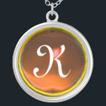 Oranje Gem-monogram Zilver Vergulden Ketting<br><div class="desc">Elegant en uniek ontwerp met edelsteen. Zeer nauwkeurige modellering en rendering van verpleegkundigen in 3D Studio Max door Bulgan Lumini.Part uit de serie Hyper Talismans.</div>