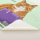 Oranje gember koffie kat grappig sherpa deken (3/4)