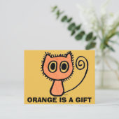 Oranje gemberkat, grappige katten Briefkaarten (Staand voorkant)