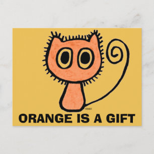 Oranje gemberkat, grappige katten Briefkaarten
