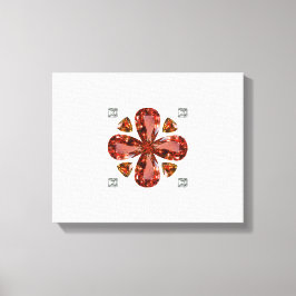 Oranje Gemstone Diamond Art, Oranje Canvas Afdruk