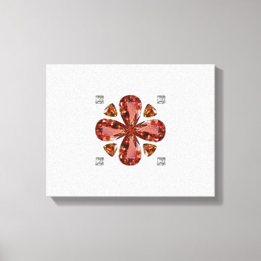 Oranje Gemstone Diamond Art, Oranje Canvas Afdruk (Voorkant)