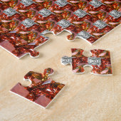 Oranje Gemstone Diamond Art, Oranje Legpuzzel (Zijkant)