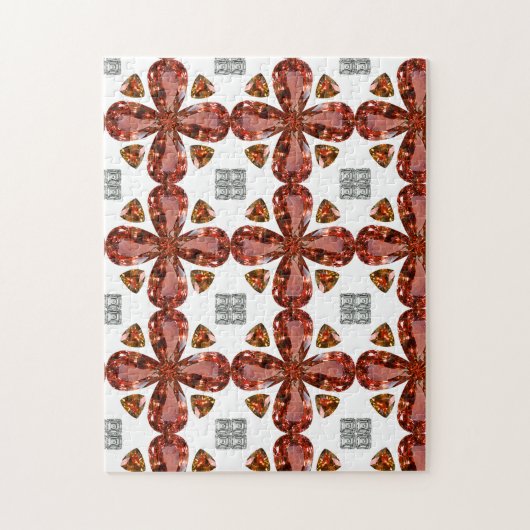 Oranje Gemstone Diamond Art, Oranje Legpuzzel (Verticaal)