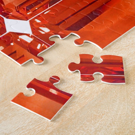 Oranje Gemstone Pattern Legpuzzel (Zijkant)