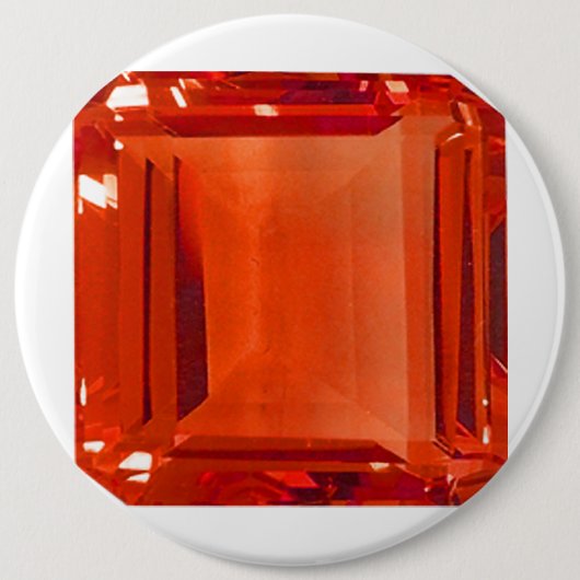 Oranje Gemstone Pattern Ronde Button 6,0 Cm (Voorkant)