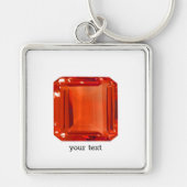 Oranje Gemstone Pattern Sleutelhanger (Voorkant)