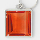Oranje Gemstone Pattern Sleutelhanger (Voorkant)