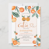 Oranje Gender Reveal Wat zal de kleine cutie zijn Kaart (Voorkant)