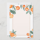 Oranje Gender Reveal Wat zal de kleine cutie zijn Kaart (Achterkant)