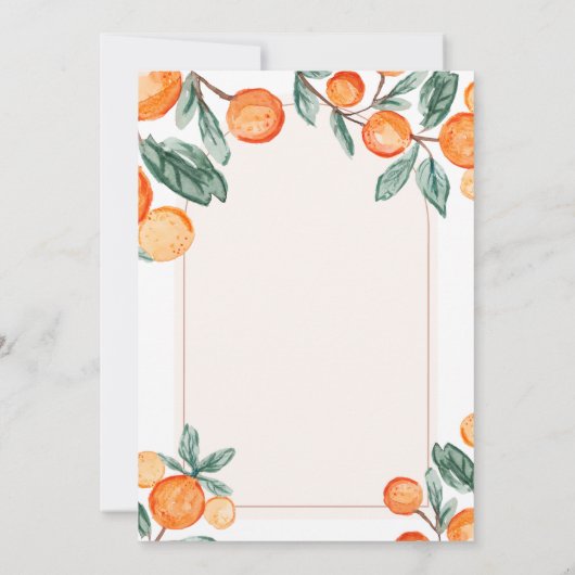 Oranje Gender Reveal Wat zal de kleine cutie zijn Kaart (Achterkant)