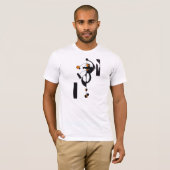 Oranje Geo Design Mannen T-Shirt (Voorkant volledig)