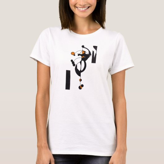 Oranje Geo Design Women's T-Shirt (Voorkant)