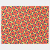 Oranje geometrisch Abstract patroon Fleece Deken (Voorkant (Horizontaal))