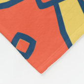 Oranje geometrisch Abstract patroon Fleece Deken (Hoek)