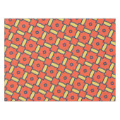 Oranje geometrisch Abstract patroon Tafelkleed (Voorkant (Horizontaal))