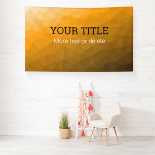 Oranje geometrisch gaas Driehoekige aangepaste tek Spandoek