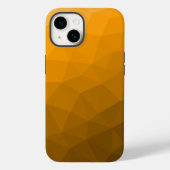 Oranje geometrisch maaspatroon van de gradiënt Case-Mate iPhone case (Achterkant)