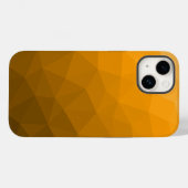 Oranje geometrisch maaspatroon van de gradiënt Case-Mate iPhone case (Achterkant (horizontaal))