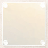 Oranje geometrisch maaspatroon van de gradiënt glazen onderzetter (Achterkant)