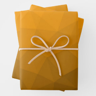 Oranje geometrisch maaspatroon van de gradiënt inpakpapier vel