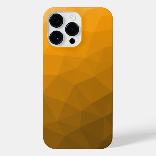 Oranje geometrisch maaspatroon van de gradiënt iPhone hoesje (Achterkant)