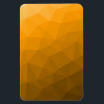 Oranje geometrisch maaspatroon van de gradiënt magneet<br><div class="desc">Oranje gradiënt geometrisch maaspatroon. Driehoek geometrisch netwerk met licht donker oranje ombre gradiënt.</div>