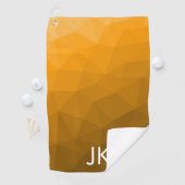 Oranje geometrisch maaspatroon van de gradiënt Mon Golfhanddoek (Insitu)