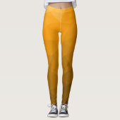 Oranje geometrisch maaspatroon van de gradiënt Mon Leggings (Voorkant)